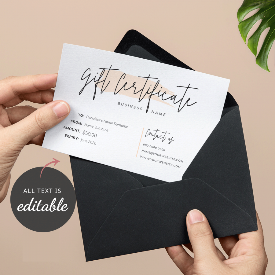 Gift Certificate Maker Template: Printable Gift Voucher Certificates