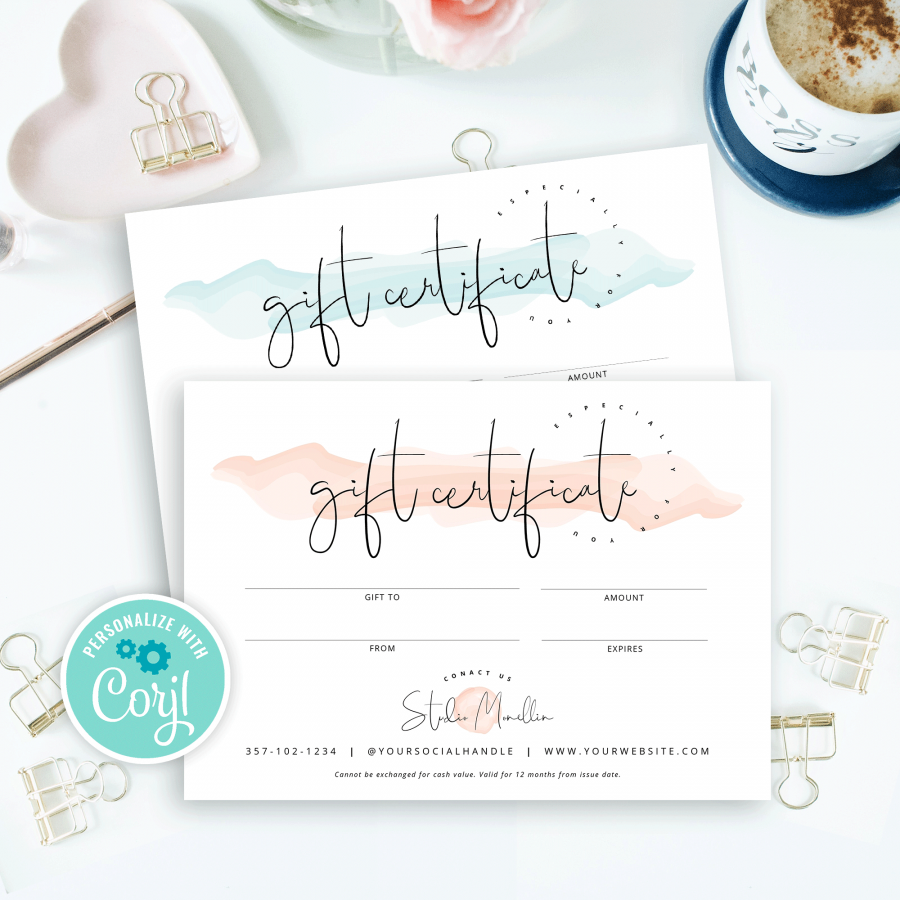 Gift Card Certificate Template: Print Digital Gift Certificates Online