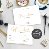 Editable Gift Certificate Template - DIY Printable Gold Gift Voucher