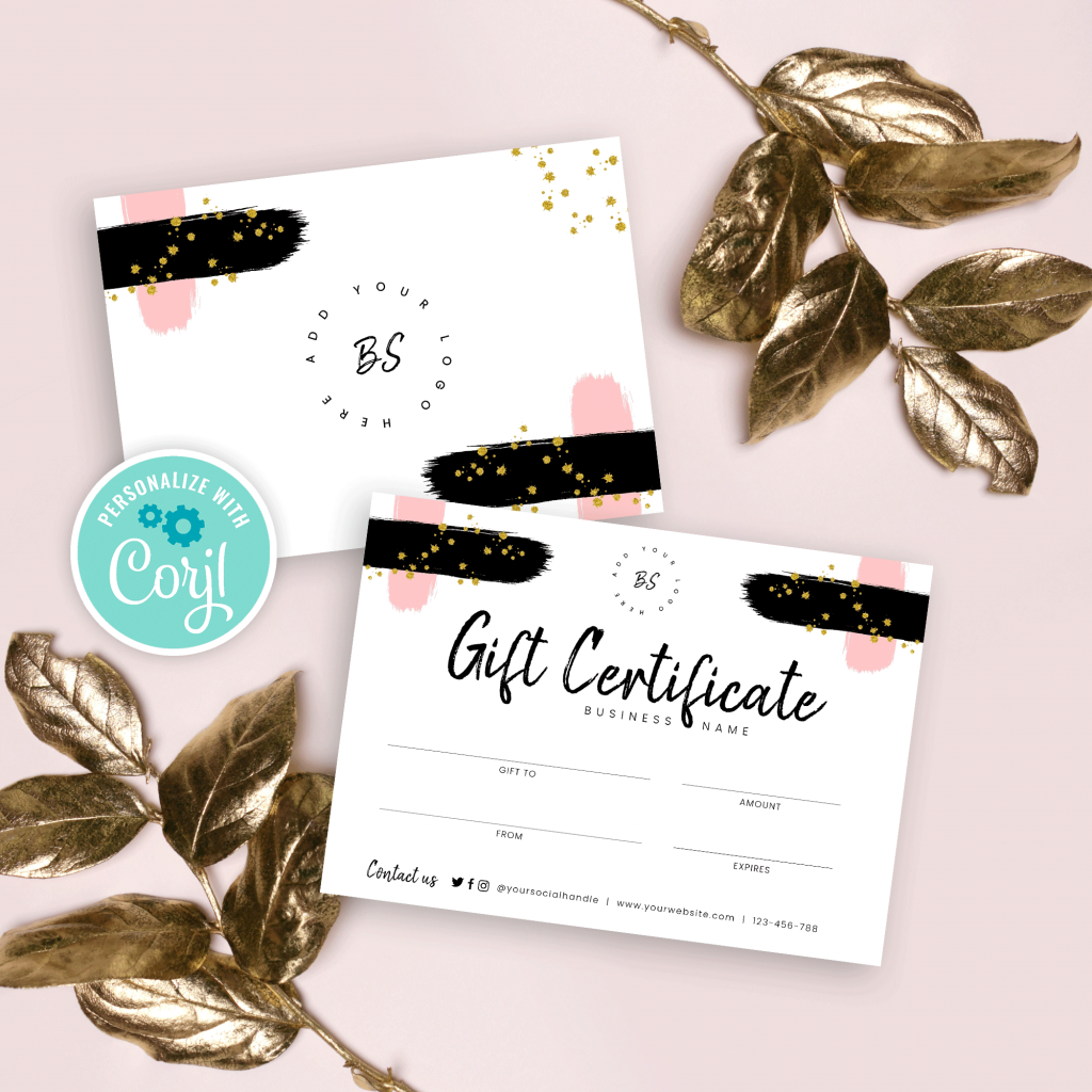 DIY Gift Certificate Template - Printable Small Business Gift Certificate