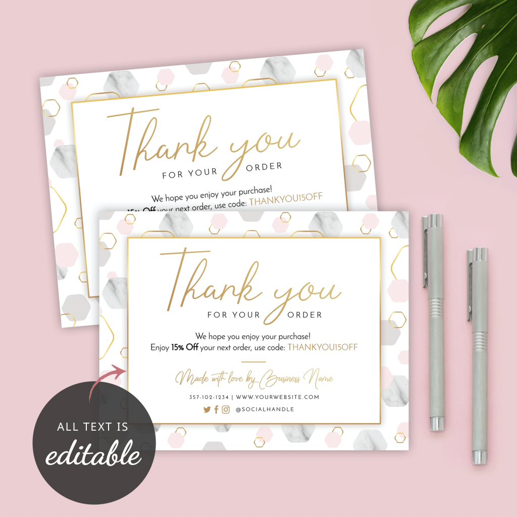 Thank You Note Template: Printable Thank You Cards for Business