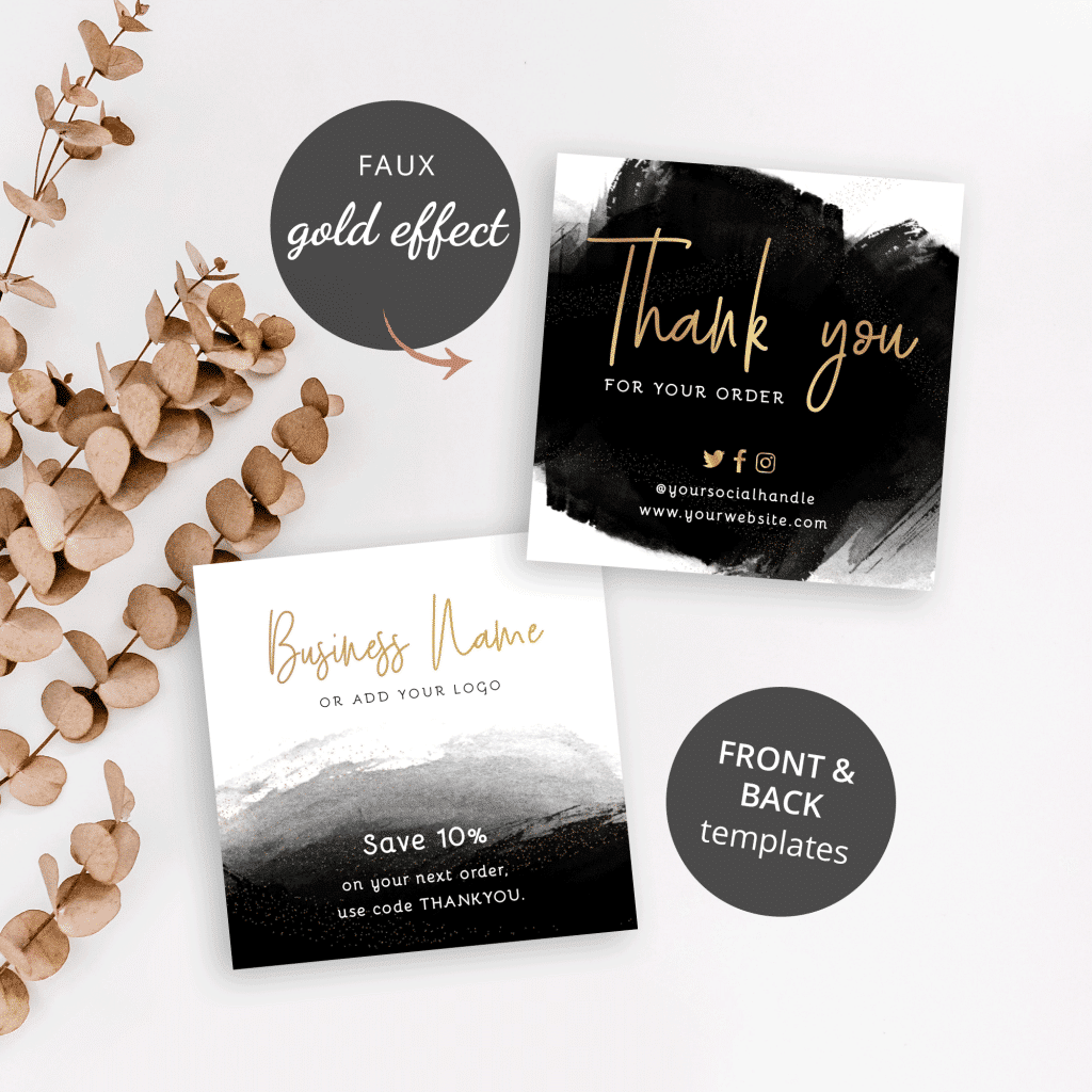 Thank You Your Order Purchase Note Template: Notes For Orders