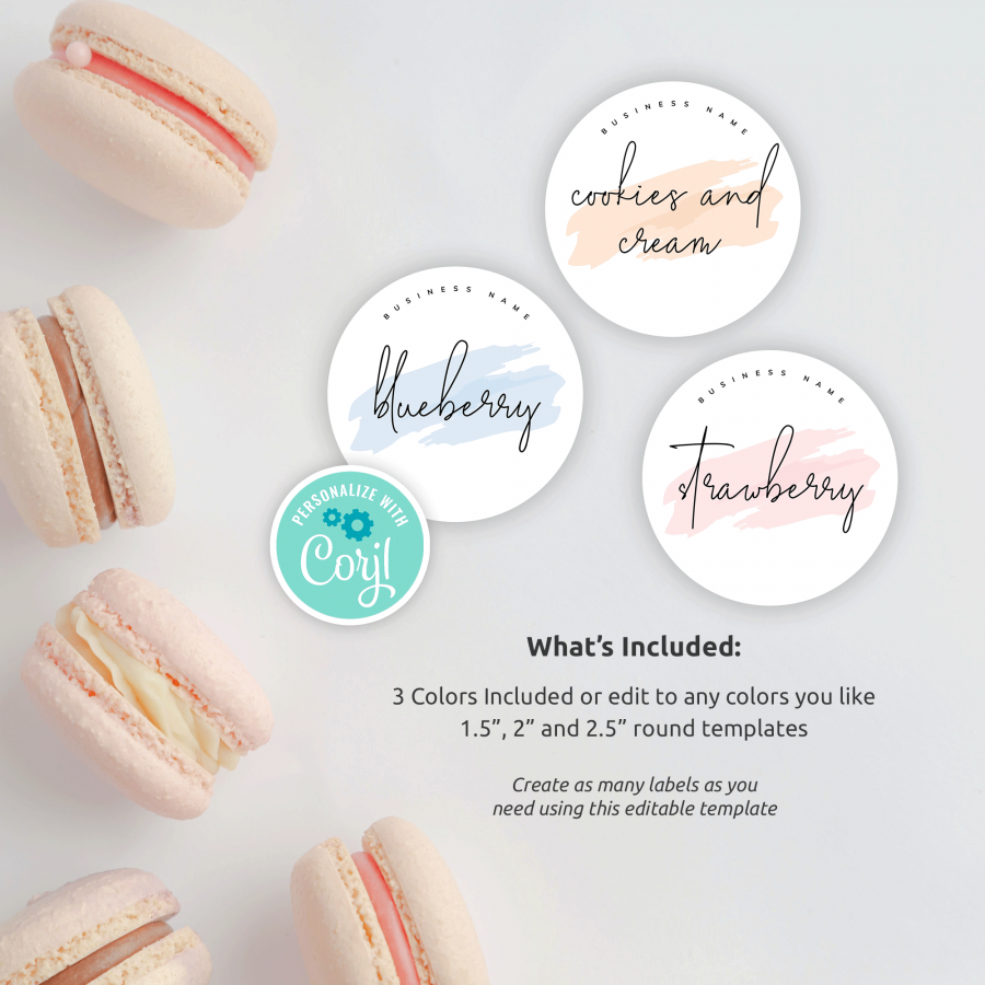 Flavour Stickers - Printable Flavor Label or Scent Sticker Template