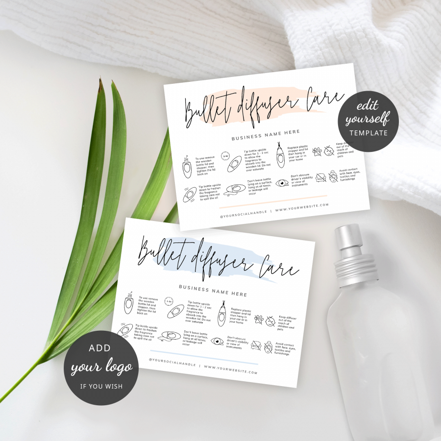 Diffusers Folder Format Hanging Diffuser Instructions Template - Home & Car Diffuser Care