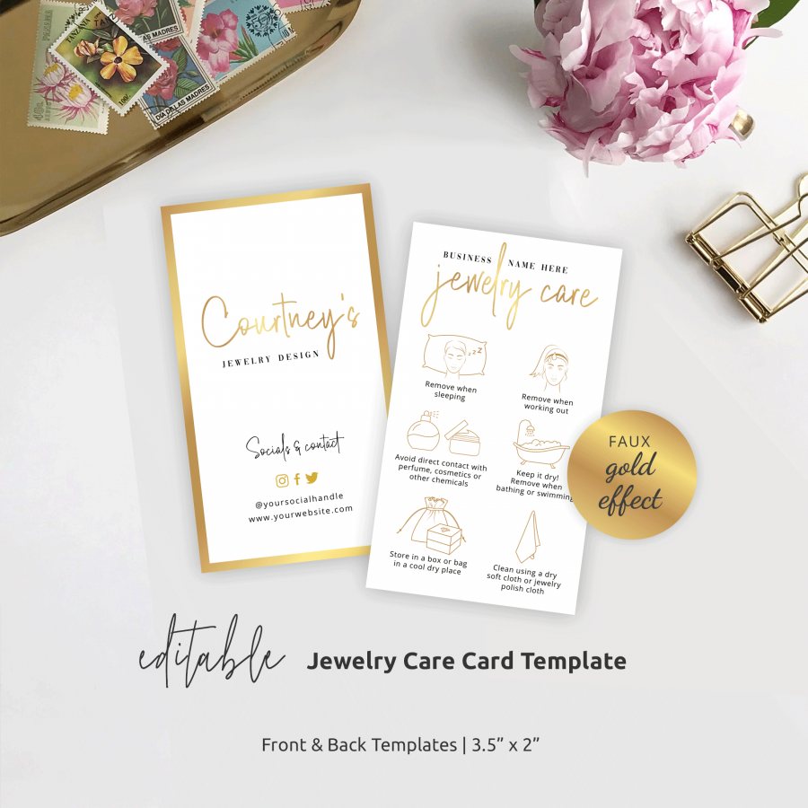 Editable Gift Certificate Template - DIY Printable Gold Gift Voucher