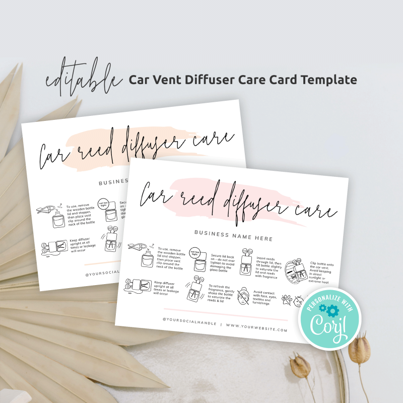 car reed diffuser instructions template