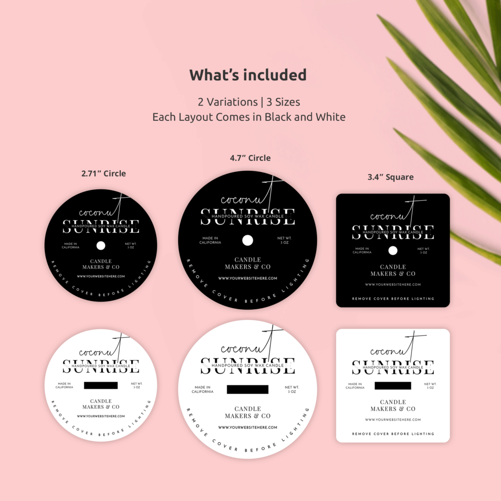 Candle Dust Cover Template: Editable and Printable Candle Lids
