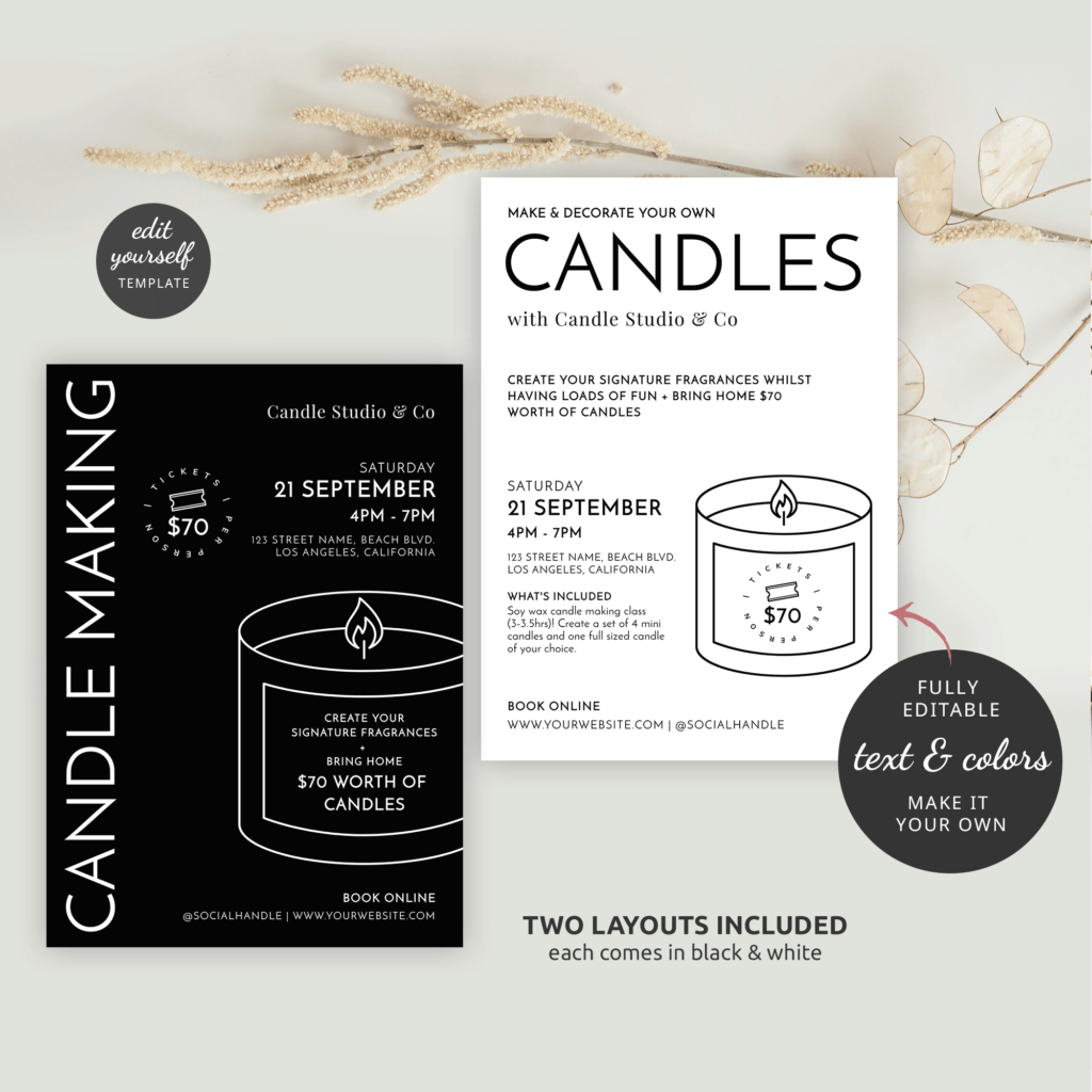 candle-making-flyer-template-modern-candle-workshop-invite