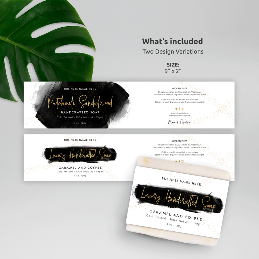 Soap Belly Band Template: Printable Artisan Soap Sleeve Label