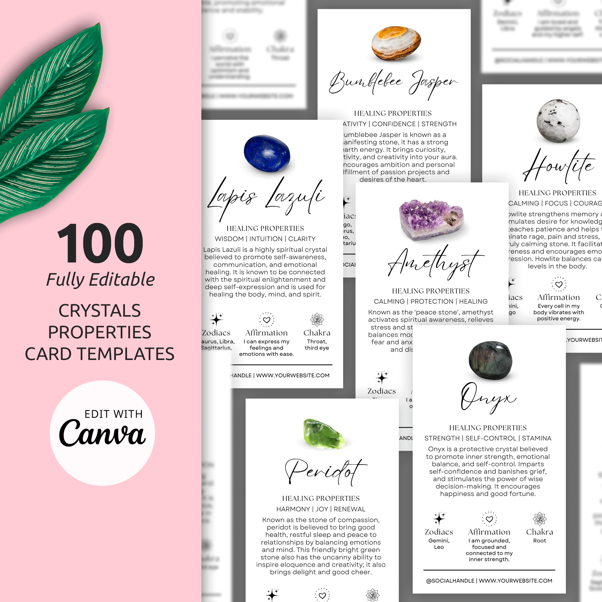 Crystal Healing Properties Cards