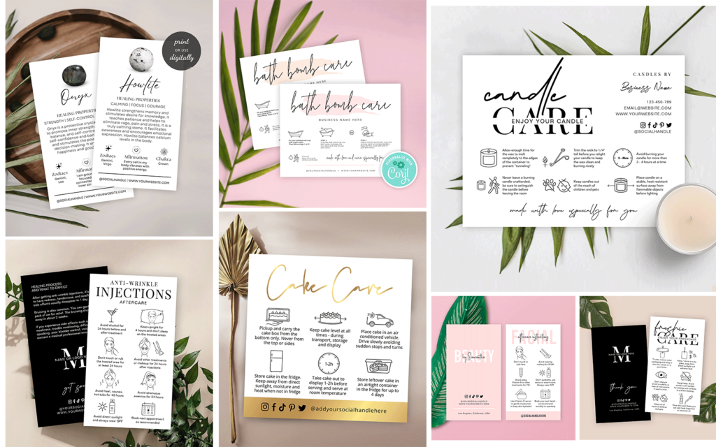 care cards templates for business