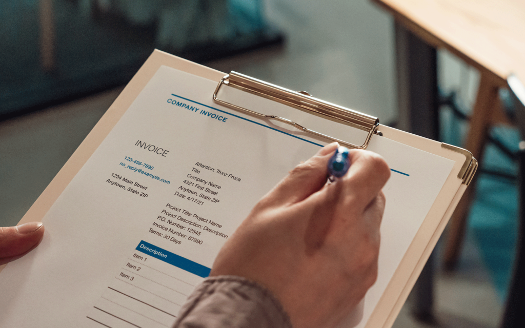 self employed invoice templates