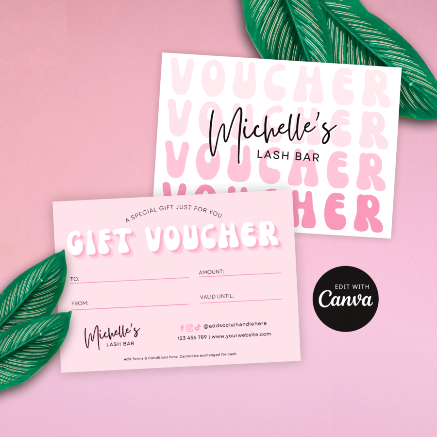 Business Rewards Cards: Retro Groovy Nostalgia Canva Template