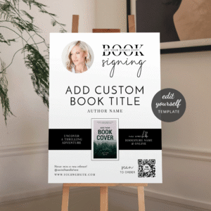 book signing sign