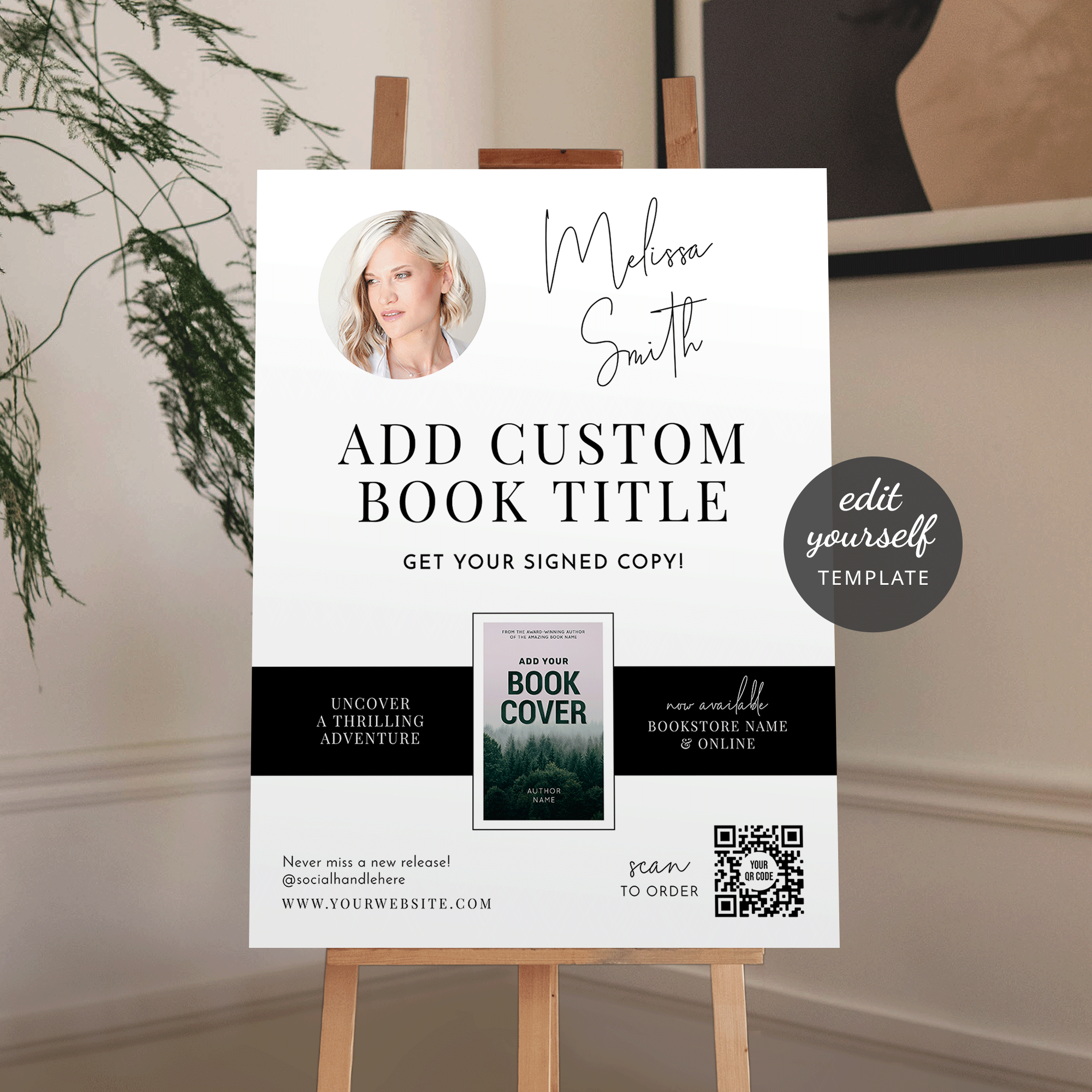 book-signing-easel-foam-board-sign-template-minimalist-black-and-white-2