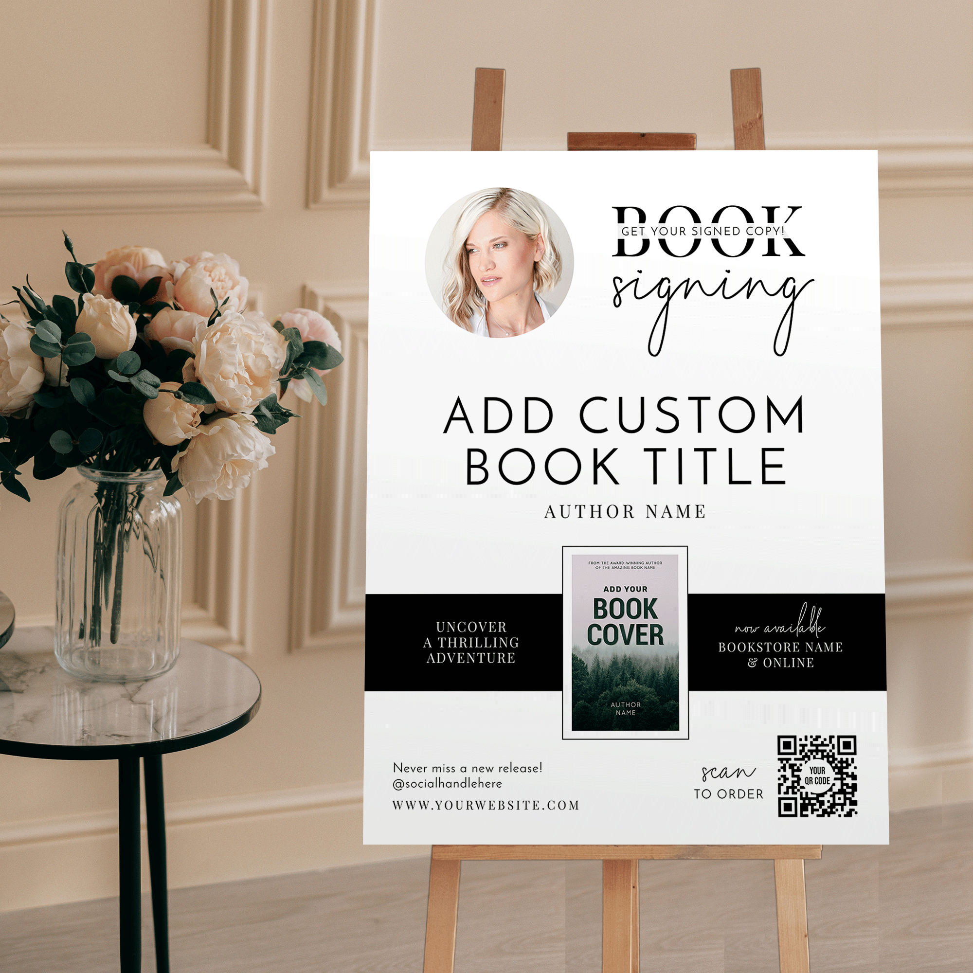 book-signing-easel-foam-board-sign-template-minimalist-black-and-white-5