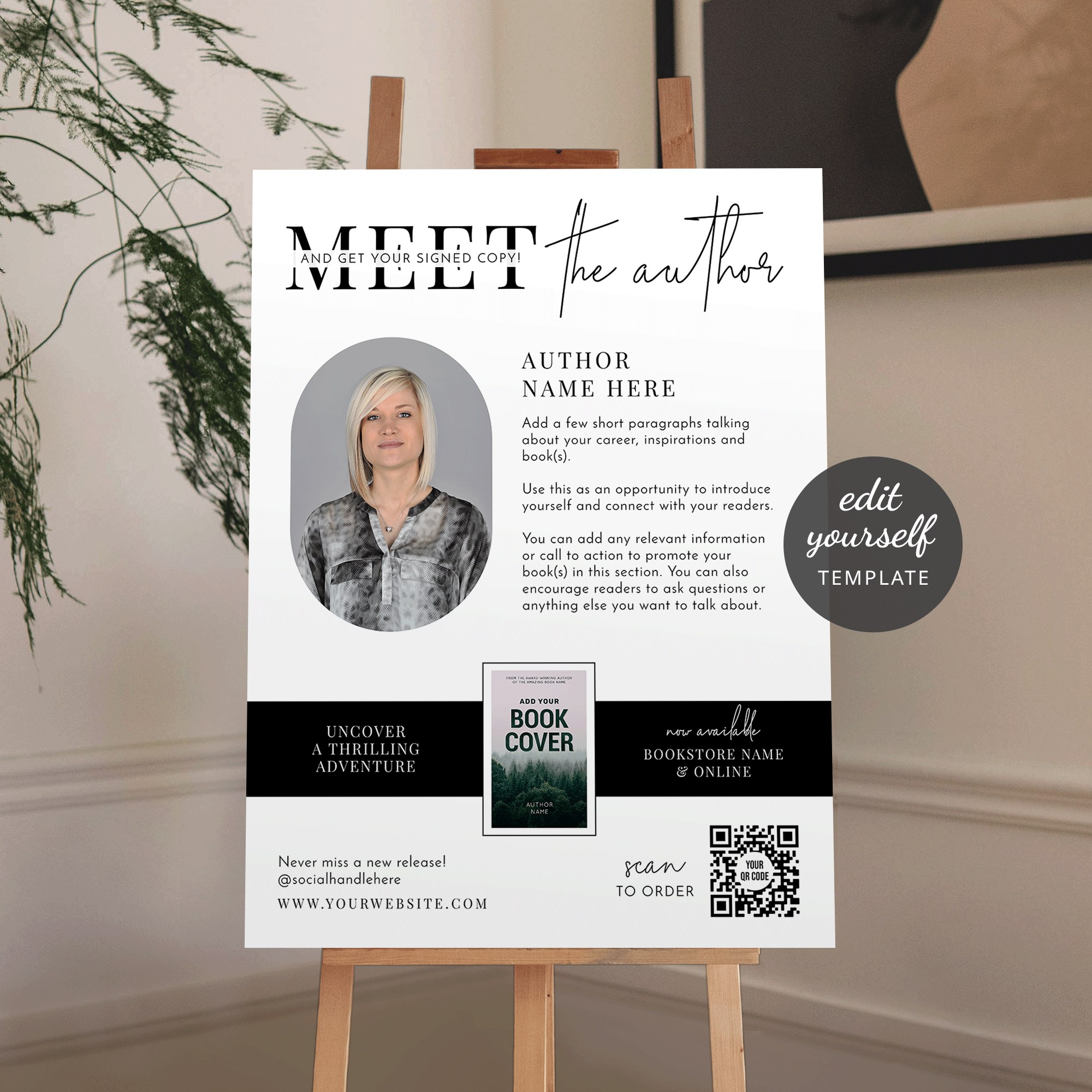 meet-the-author-minimalist-black-and-white-easel-sign-template-1