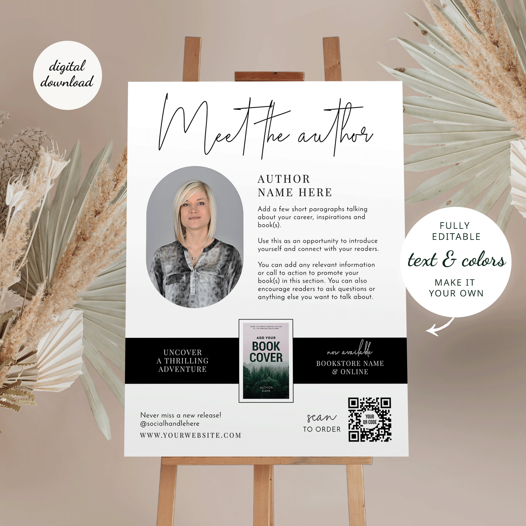 meet-the-author-minimalist-black-and-white-easel-sign-template-4